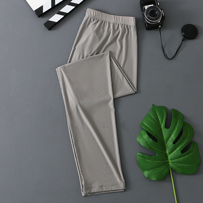 Pantaloni de toamnă din mătase glacială, pantaloni pentru bărbați, mască subțire, prietenoasă cu pielea, colanți pentru bărbați, pantaloni calzi, pantaloni de toamnă pentru bărbați, en-gros