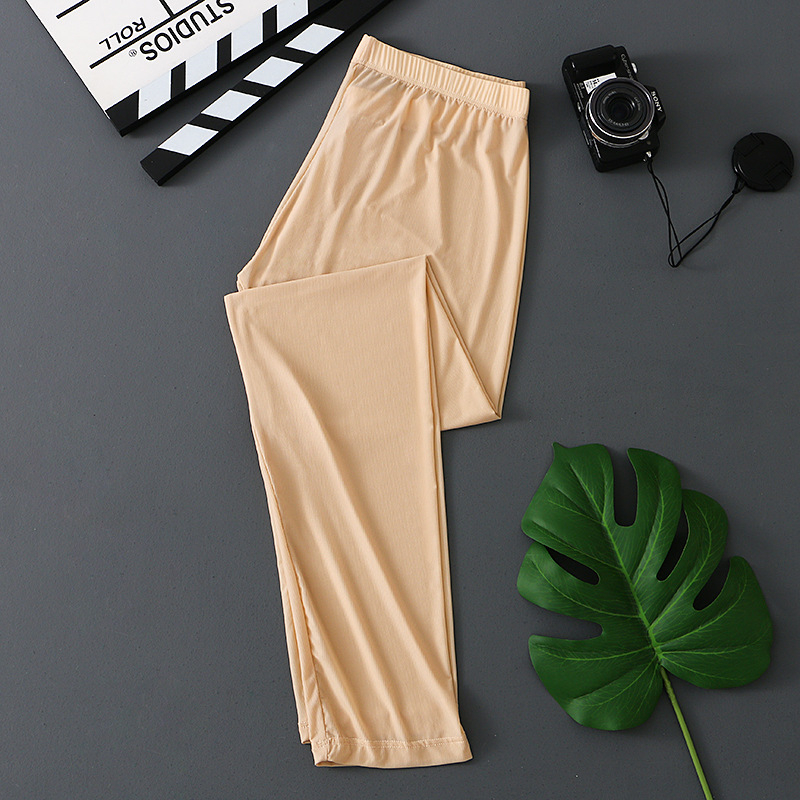 Pantaloni de toamnă din mătase glacială, pantaloni pentru bărbați, mască subțire, prietenoasă cu pielea, colanți pentru bărbați, pantaloni calzi, pantaloni de toamnă pentru bărbați, en-gros