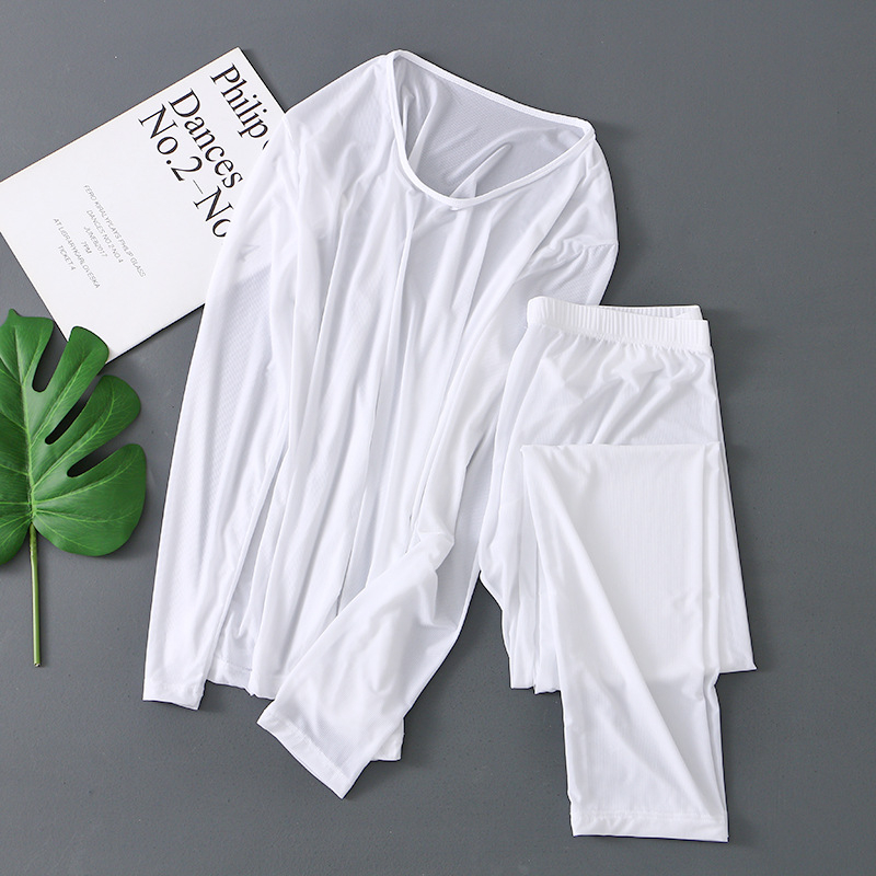 Pantaloni de toamnă din mătase glacială, pantaloni pentru bărbați, mască subțire, prietenoasă cu pielea, colanți pentru bărbați, pantaloni calzi, pantaloni de toamnă pentru bărbați, en-gros