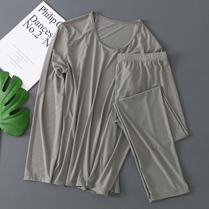 Pantaloni de toamnă din mătase glacială, pantaloni pentru bărbați, mască subțire, prietenoasă cu pielea, colanți pentru bărbați, pantaloni calzi, pantaloni de toamnă pentru bărbați, en-gros