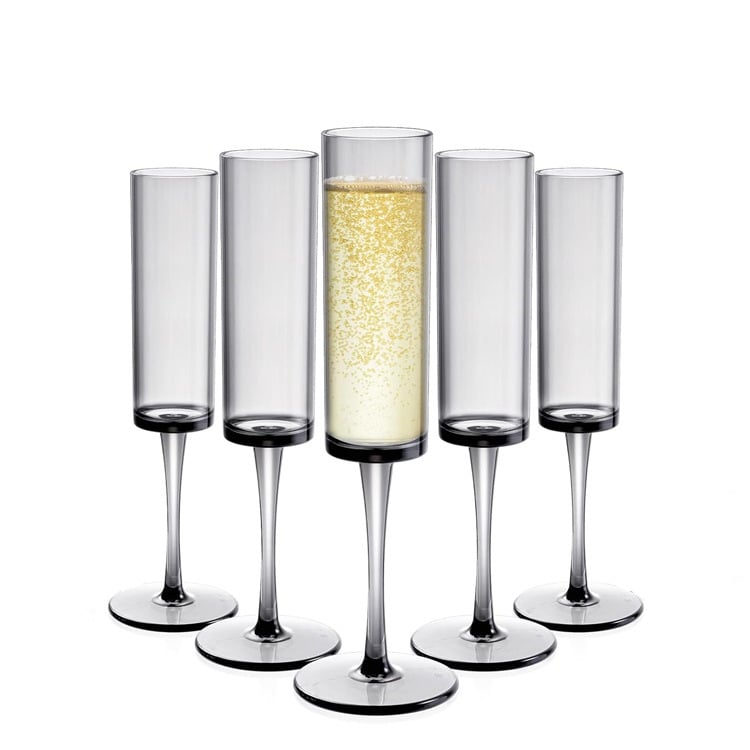 Pahare de șampanie înalte cu dungi, personalizate, creative, din plastic, pentru export, comerț exterior, vânzare fierbinte de la Amazon
