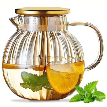 Naujas stiklinis šalto vandens virdulys, atsparus aukštai temperatūrai ir sprogimui šalto vandens virdulys, „Lanling“ virdulys, sutirštintas buitinis didelės talpos šalto virinto vandens puodelis