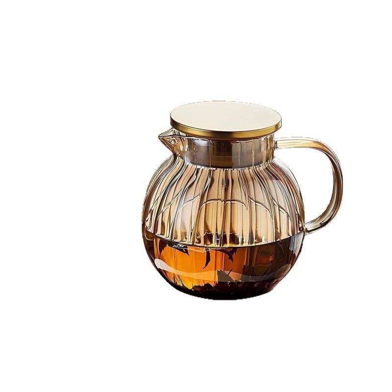 Naujas stiklinis šalto vandens virdulys, atsparus aukštai temperatūrai ir sprogimui šalto vandens virdulys, „Lanling“ virdulys, sutirštintas buitinis didelės talpos šalto virinto vandens puodelis