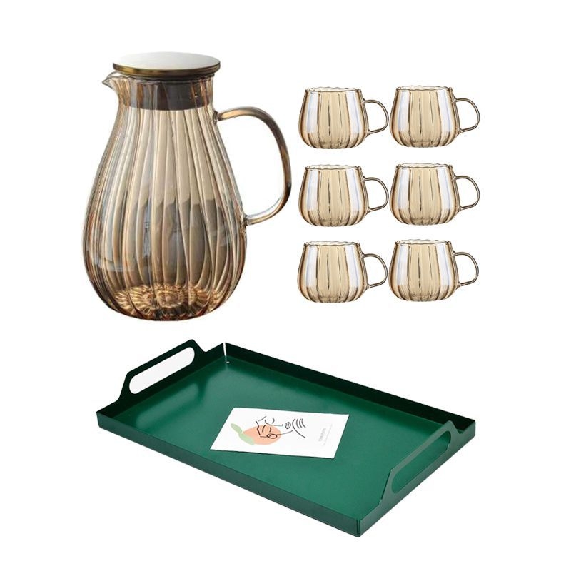 Naujas stiklinis šalto vandens virdulys, atsparus aukštai temperatūrai ir sprogimui šalto vandens virdulys, „Lanling“ virdulys, sutirštintas buitinis didelės talpos šalto virinto vandens puodelis