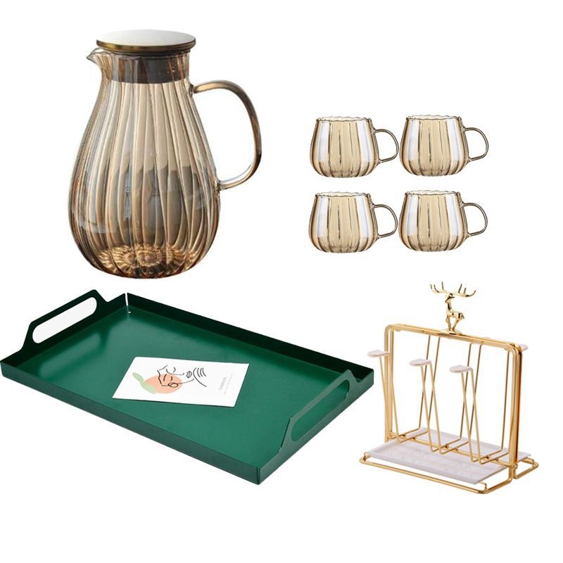 Naujas stiklinis šalto vandens virdulys, atsparus aukštai temperatūrai ir sprogimui šalto vandens virdulys, „Lanling“ virdulys, sutirštintas buitinis didelės talpos šalto virinto vandens puodelis