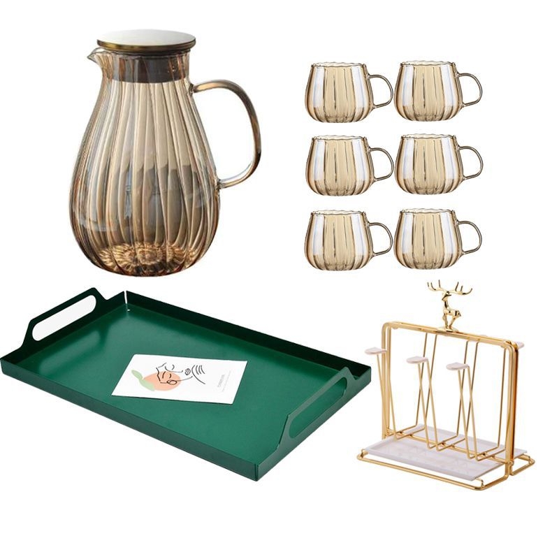 Naujas stiklinis šalto vandens virdulys, atsparus aukštai temperatūrai ir sprogimui šalto vandens virdulys, „Lanling“ virdulys, sutirštintas buitinis didelės talpos šalto virinto vandens puodelis