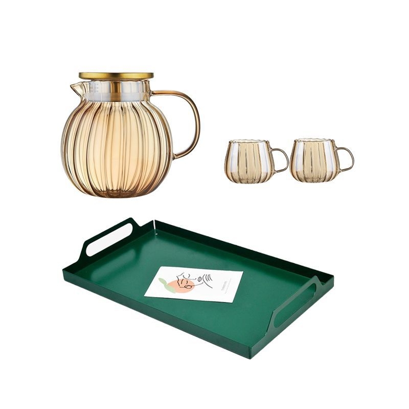 Naujas stiklinis šalto vandens virdulys, atsparus aukštai temperatūrai ir sprogimui šalto vandens virdulys, „Lanling“ virdulys, sutirštintas buitinis didelės talpos šalto virinto vandens puodelis