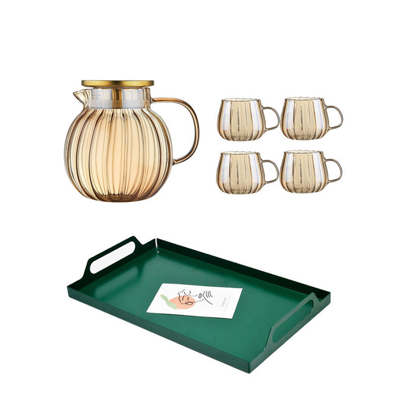 Naujas stiklinis šalto vandens virdulys, atsparus aukštai temperatūrai ir sprogimui šalto vandens virdulys, „Lanling“ virdulys, sutirštintas buitinis didelės talpos šalto virinto vandens puodelis