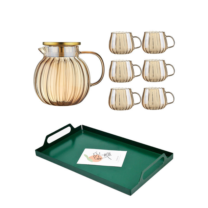 Naujas stiklinis šalto vandens virdulys, atsparus aukštai temperatūrai ir sprogimui šalto vandens virdulys, „Lanling“ virdulys, sutirštintas buitinis didelės talpos šalto virinto vandens puodelis