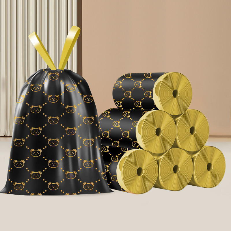 Камелия, торба за боклук без скъсване, удебелена домакинска чанта за еднократна употреба, голяма кухненска торба за боклук с връзки