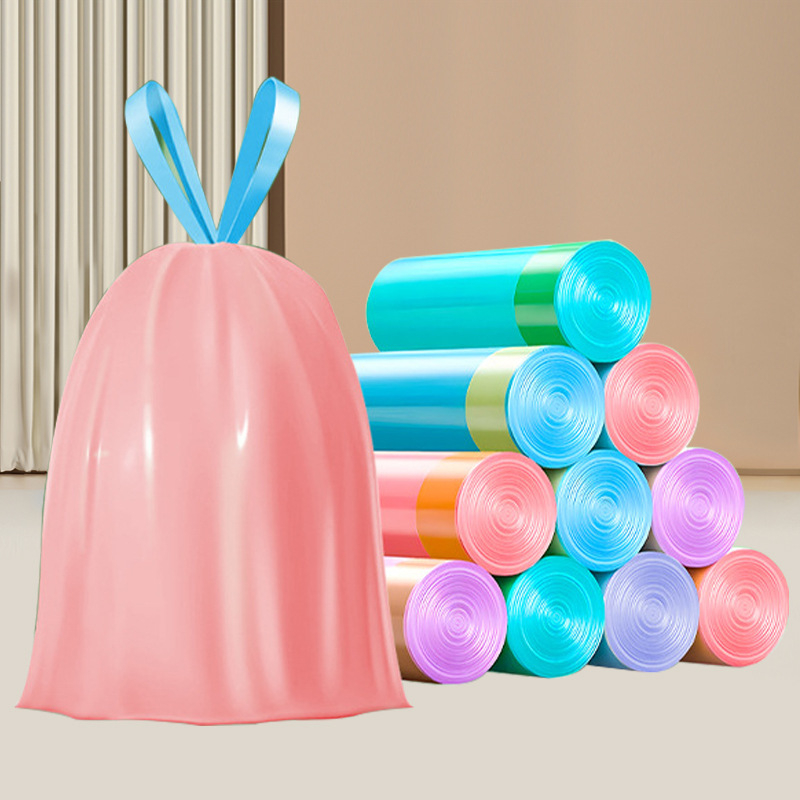 Камелия, торба за боклук без скъсване, удебелена домакинска чанта за еднократна употреба, голяма кухненска торба за боклук с връзки