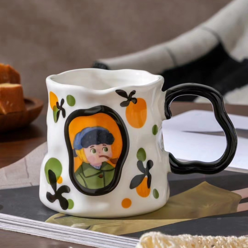 Uus toode Väike punane raamat Raputa Heli Internet Populaarne loominguline käsitsi sõtkuv keraamiline kruus Reklaamkingitus Ühekordne tass Isikupärastatud veekruus meestele ja naistele