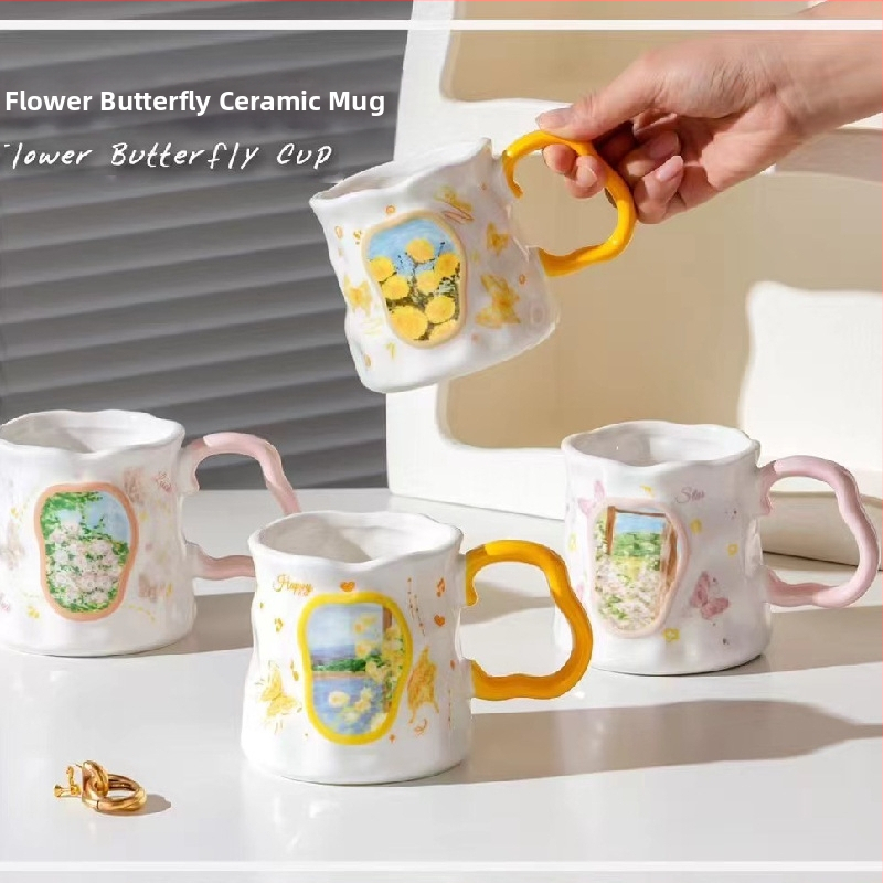 Uus toode Väike punane raamat Raputa Heli Internet Populaarne loominguline käsitsi sõtkuv keraamiline kruus Reklaamkingitus Ühekordne tass Isikupärastatud veekruus meestele ja naistele