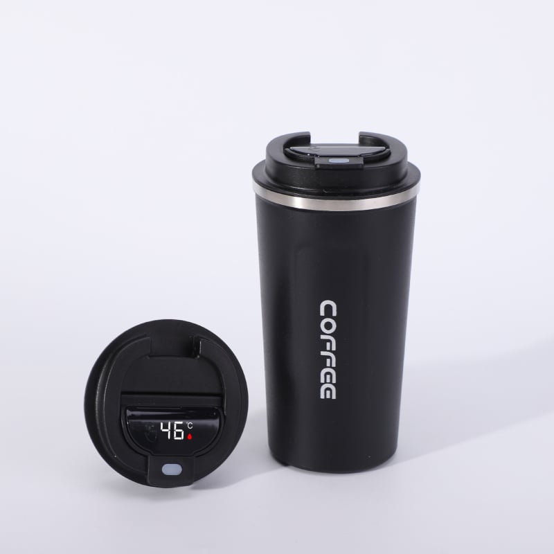 Cană de cafea cu afișaj inteligent pentru temperatură, modă transfrontalieră, cană izolatoare în vid din oțel inoxidabil 304, cană de apă portabilă pentru mașină