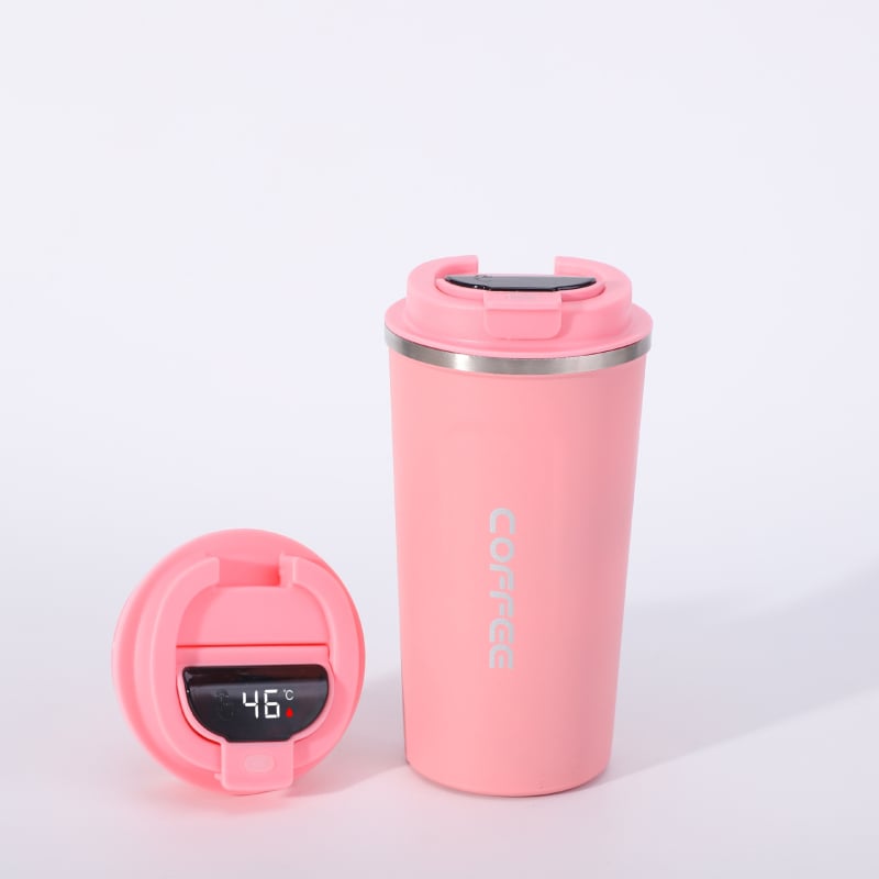 Cană de cafea cu afișaj inteligent pentru temperatură, modă transfrontalieră, cană izolatoare în vid din oțel inoxidabil 304, cană de apă portabilă pentru mașină
