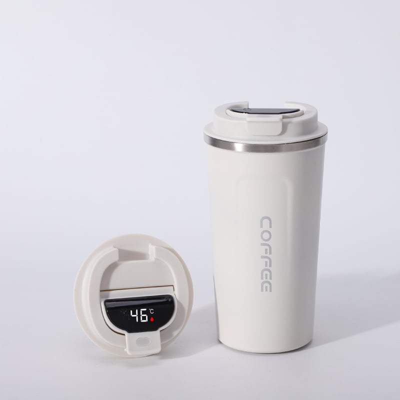 Cană de cafea cu afișaj inteligent pentru temperatură, modă transfrontalieră, cană izolatoare în vid din oțel inoxidabil 304, cană de apă portabilă pentru mașină