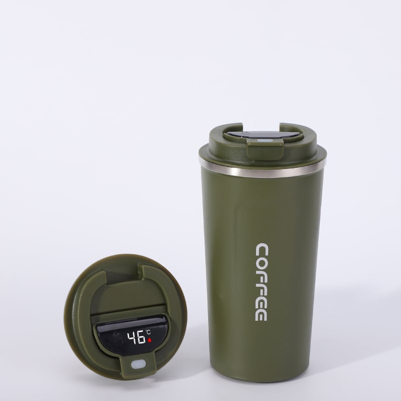 Cană de cafea cu afișaj inteligent pentru temperatură, modă transfrontalieră, cană izolatoare în vid din oțel inoxidabil 304, cană de apă portabilă pentru mașină