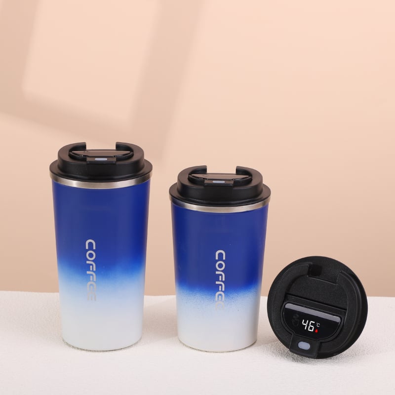 Cană de cafea cu afișaj inteligent pentru temperatură, modă transfrontalieră, cană izolatoare în vid din oțel inoxidabil 304, cană de apă portabilă pentru mașină