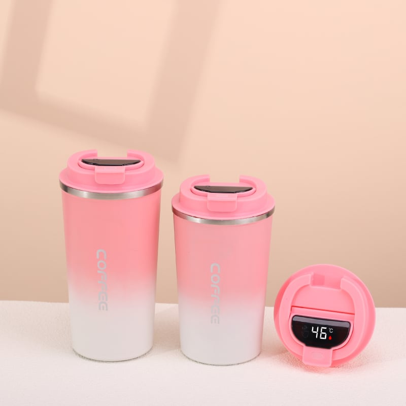 Cană de cafea cu afișaj inteligent pentru temperatură, modă transfrontalieră, cană izolatoare în vid din oțel inoxidabil 304, cană de apă portabilă pentru mașină