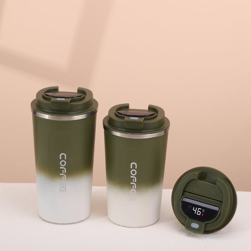Cană de cafea cu afișaj inteligent pentru temperatură, modă transfrontalieră, cană izolatoare în vid din oțel inoxidabil 304, cană de apă portabilă pentru mașină