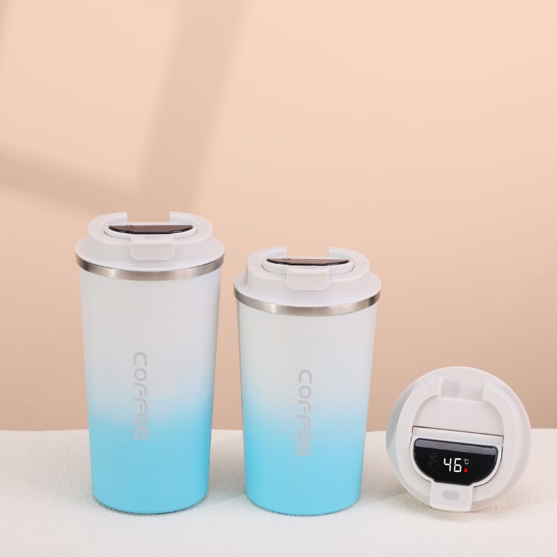 Cană de cafea cu afișaj inteligent pentru temperatură, modă transfrontalieră, cană izolatoare în vid din oțel inoxidabil 304, cană de apă portabilă pentru mașină