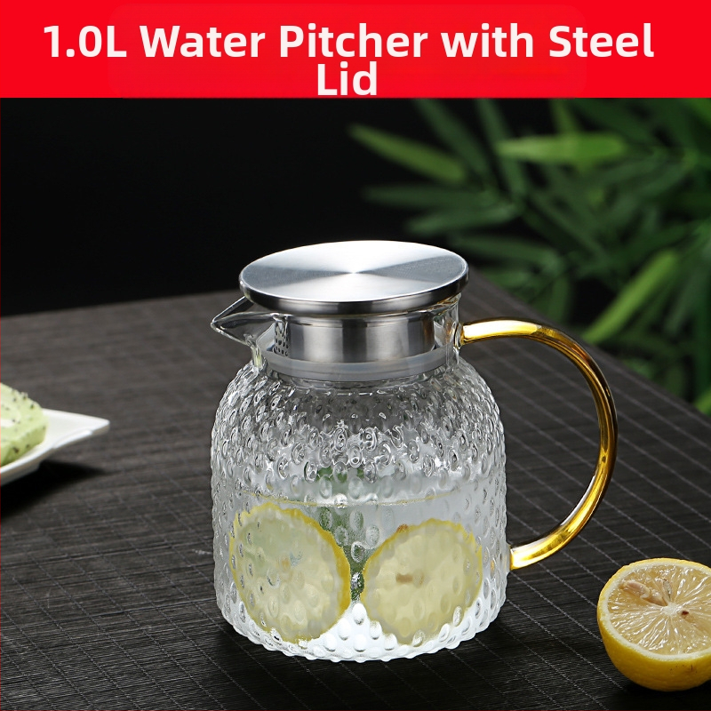 Arbatinukas stiklinis šalto vandens virdulys, aukštai temperatūrai atsparus gėlių formos arbatinukas su filtru, buitinė žvakė arbatai ruošti, didelis karšto vandens virdulys