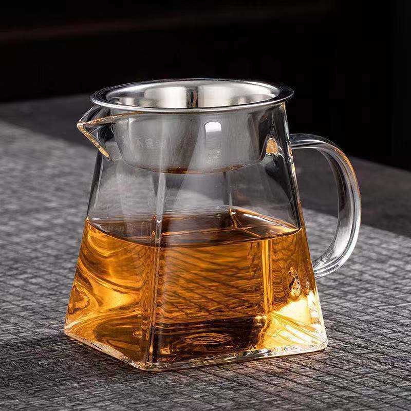 Buitinis arbatos filtras, aukštai temperatūrai atsparus arbatinukas, elegantiškas puodelis, arbatinukas, arbatos ir vandens atskyrimo arbatos virimo aparatas, stiklinis arbatos puodelis