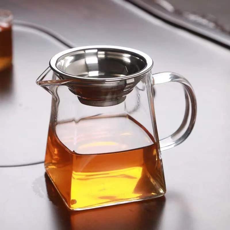 Buitinis arbatos filtras, aukštai temperatūrai atsparus arbatinukas, elegantiškas puodelis, arbatinukas, arbatos ir vandens atskyrimo arbatos virimo aparatas, stiklinis arbatos puodelis