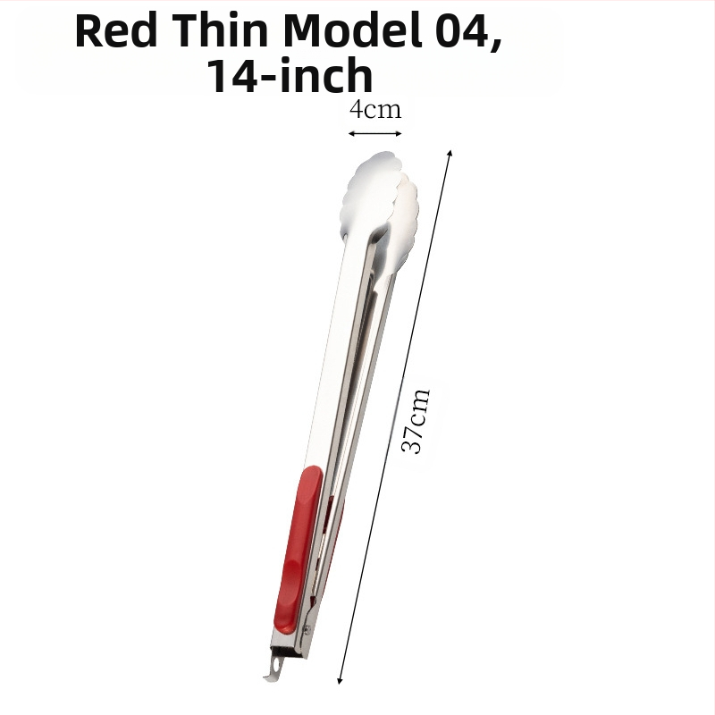 Nerūdijančio plieno kepsninės spaustukas virtuvei, buitiniam naudojimui, karšto maisto spaustukas su rankena, slyvų žiedų spaustukas su užraktu, 16 colių maisto spaustukas