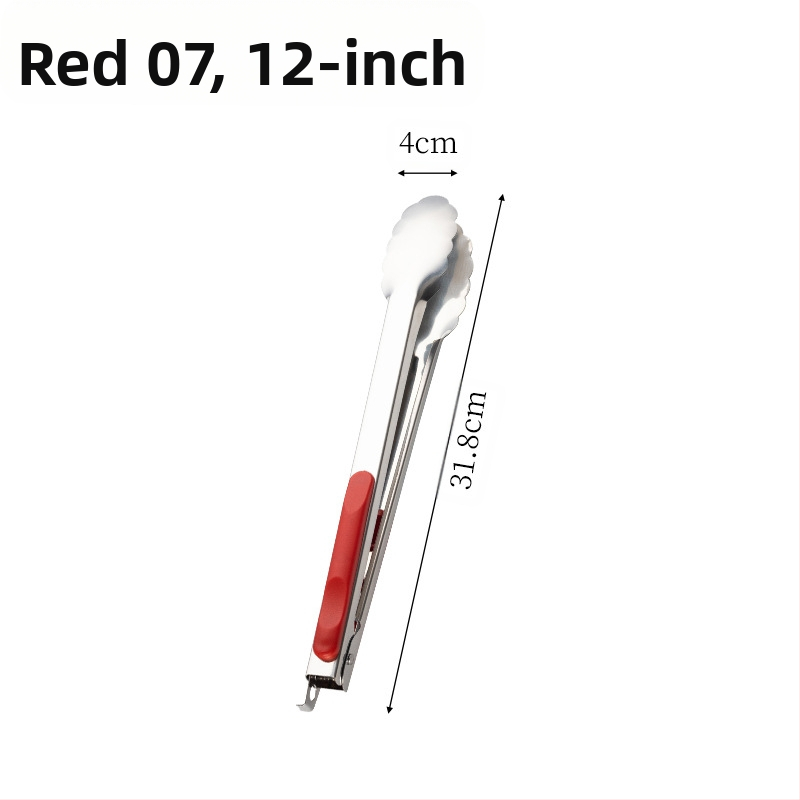 Nerūdijančio plieno kepsninės spaustukas virtuvei, buitiniam naudojimui, karšto maisto spaustukas su rankena, slyvų žiedų spaustukas su užraktu, 16 colių maisto spaustukas