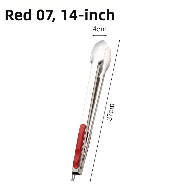 Nerūdijančio plieno kepsninės spaustukas virtuvei, buitiniam naudojimui, karšto maisto spaustukas su rankena, slyvų žiedų spaustukas su užraktu, 16 colių maisto spaustukas