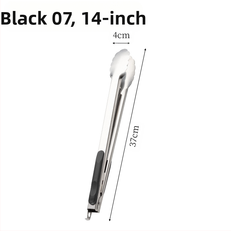 Nerūdijančio plieno kepsninės spaustukas virtuvei, buitiniam naudojimui, karšto maisto spaustukas su rankena, slyvų žiedų spaustukas su užraktu, 16 colių maisto spaustukas