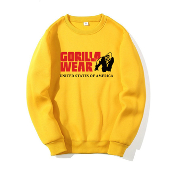Трансграничен модерен мъжки суитчър с дълъг ръкав Gorilla Wear, пуловер с кръгло деколте, пролетно-есенен, модерен ежедневен, за двойки