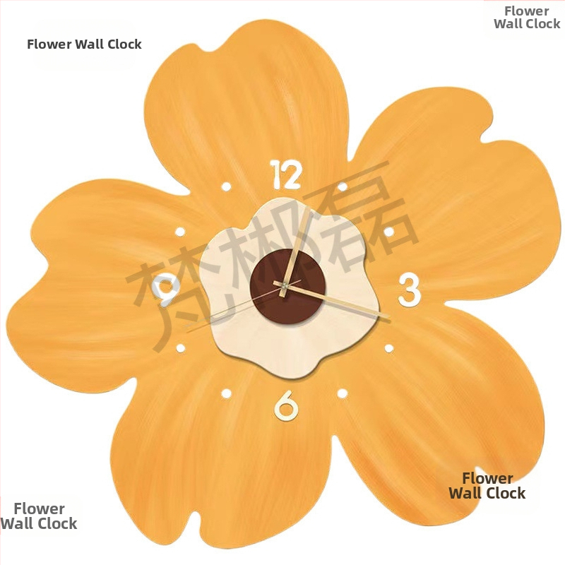 Небрежен стенен часовник, окачен на стената, ресторант за гости, креативен цветен часовник за спалня, пасторален стил, декорация на стая, безшумен часовник