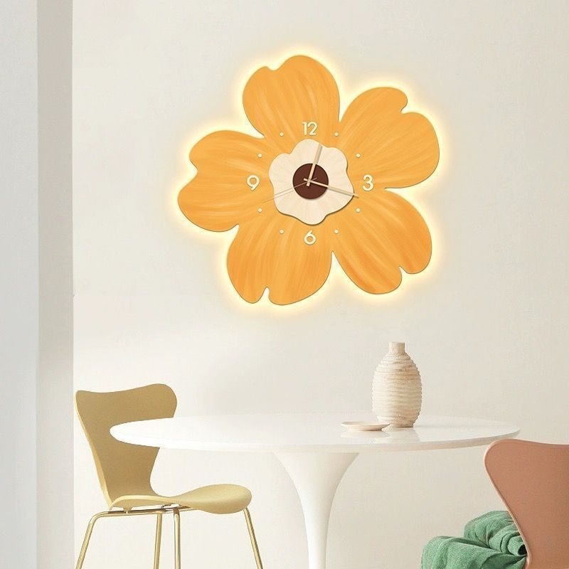 Alkalmi falióra, falra akasztható óra, vendég étterem, kreatív virágos hálószoba, pásztori stílusú szobadekoráció, csendes óra