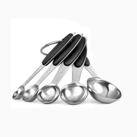 Nerūdijančio plieno matavimo puodelių ir matavimo šaukštų rinkinys, 23 dalys su skale, magnetinis dvigalvis matavimo šaukštas, aukso spalvos, juodas kepimo matavimo įrankis