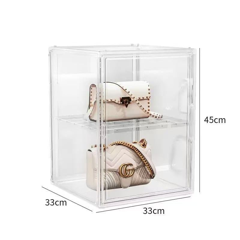 Koti hoiustamise artefakt Luksuslik läbipaistev magnetiline neeldumiskarp Ligipääsetav luksuslik hoiuriiul Tolmukindel riidest vitriinkapp