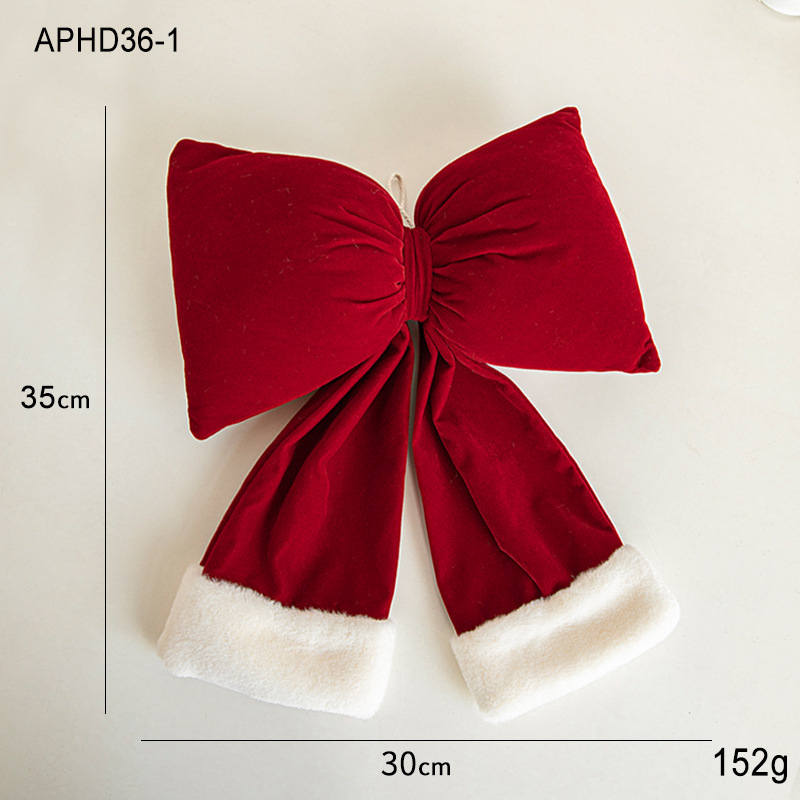 Božićna mašna crveni božićni privjesak flanelasti ukras za vjenčanje Ukrasi za božićno drvce