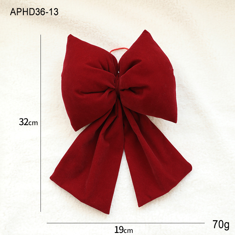 Božićna mašna crveni božićni privjesak flanelasti ukras za vjenčanje Ukrasi za božićno drvce