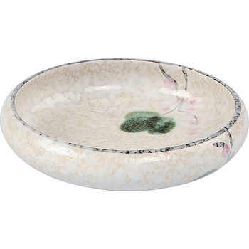 „Meiguang“ japoniško stiliaus keraminiai stalo įrankiai, 6 colių apvali gili lėkštė, korėjietiško stiliaus kimchi suši vaisių lėkštė, šaltų patiekalų stalo įrankiai