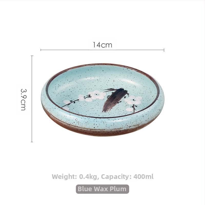 „Meiguang“ japoniško stiliaus keraminiai stalo įrankiai, 6 colių apvali gili lėkštė, korėjietiško stiliaus kimchi suši vaisių lėkštė, šaltų patiekalų stalo įrankiai