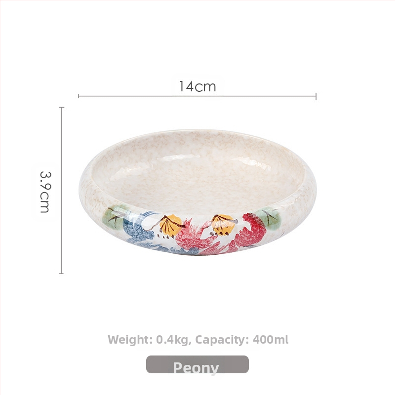 „Meiguang“ japoniško stiliaus keraminiai stalo įrankiai, 6 colių apvali gili lėkštė, korėjietiško stiliaus kimchi suši vaisių lėkštė, šaltų patiekalų stalo įrankiai