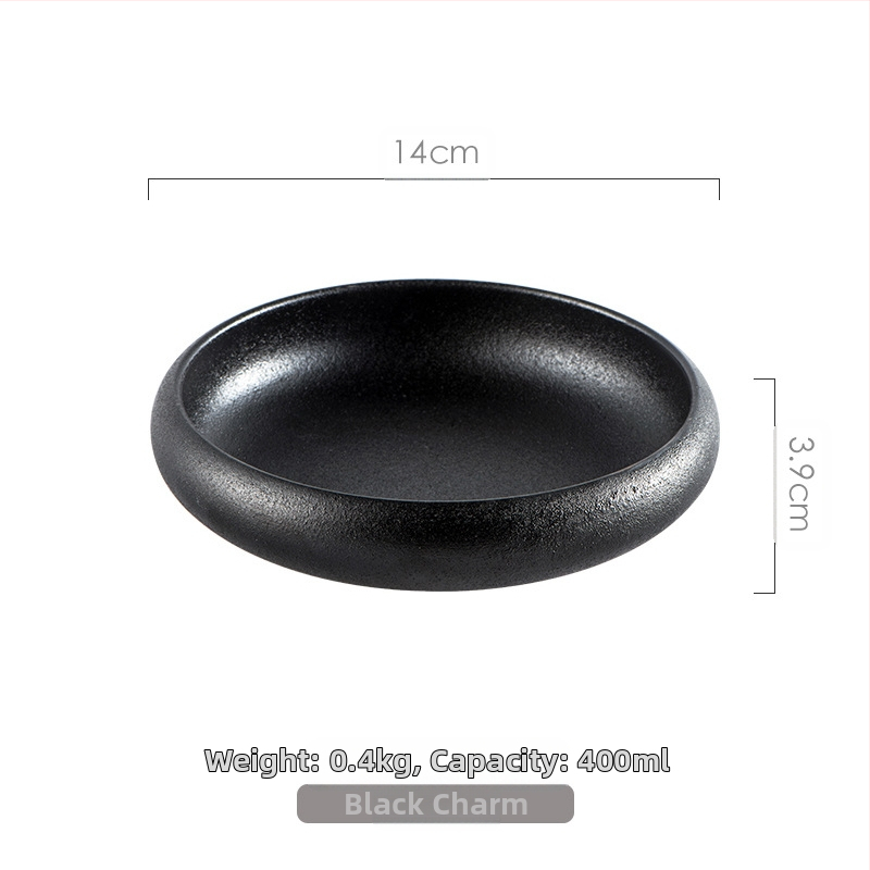 „Meiguang“ japoniško stiliaus keraminiai stalo įrankiai, 6 colių apvali gili lėkštė, korėjietiško stiliaus kimchi suši vaisių lėkštė, šaltų patiekalų stalo įrankiai