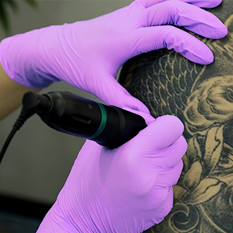 Vienkartinės nitrilinės pirštinės, skirtos tiekti tarpvalstybines prekes, violetinės, angliškos, kompozicinės nitrilinės, nitrilinės pirštinės, Xiyin Temu, tiesioginis pristatymas