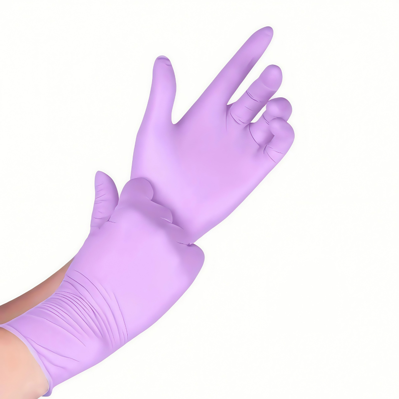 Vienkartinės nitrilinės pirštinės, skirtos tiekti tarpvalstybines prekes, violetinės, angliškos, kompozicinės nitrilinės, nitrilinės pirštinės, Xiyin Temu, tiesioginis pristatymas