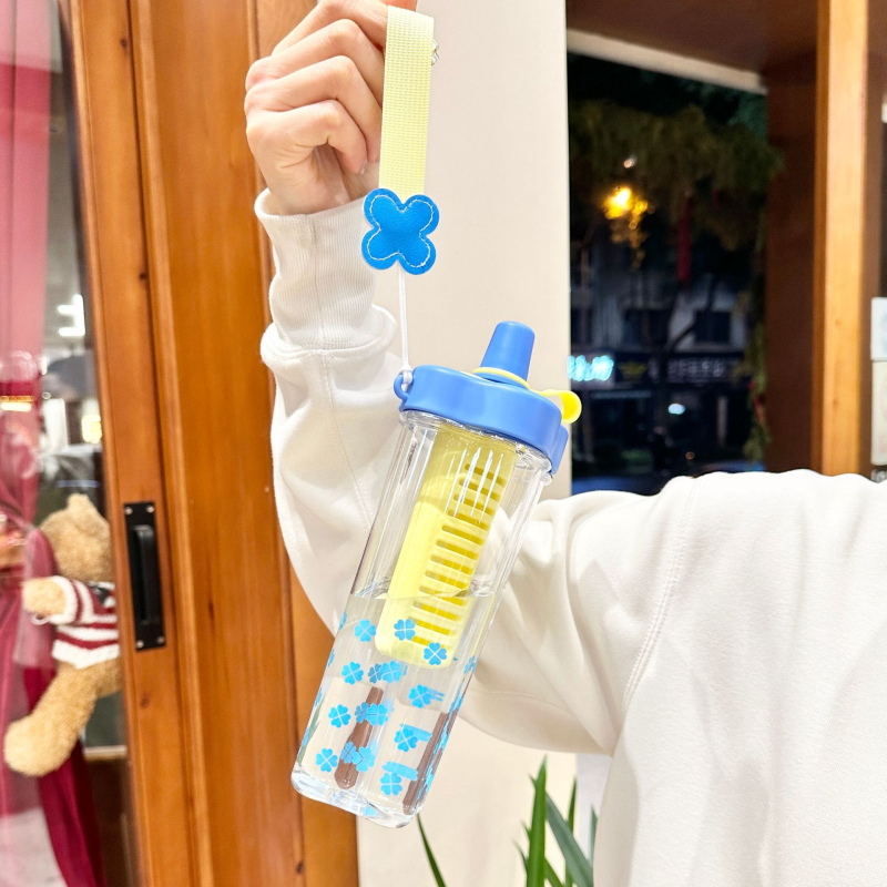 Nagy értékű új, hordozható, tea-víz elválasztóval ellátott, szívócsöves teáscsésze, női illatosított teatartó, műanyag sportvíztartó, nagy kapacitású, nyári