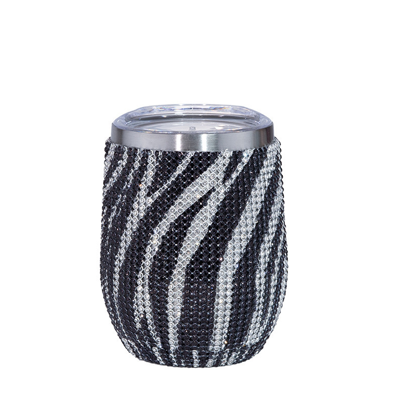 Uus Amazoni teemantkattega kahekihiline roostevabast terasest isoleeritud munatops 12oz punase veini kinketops laos