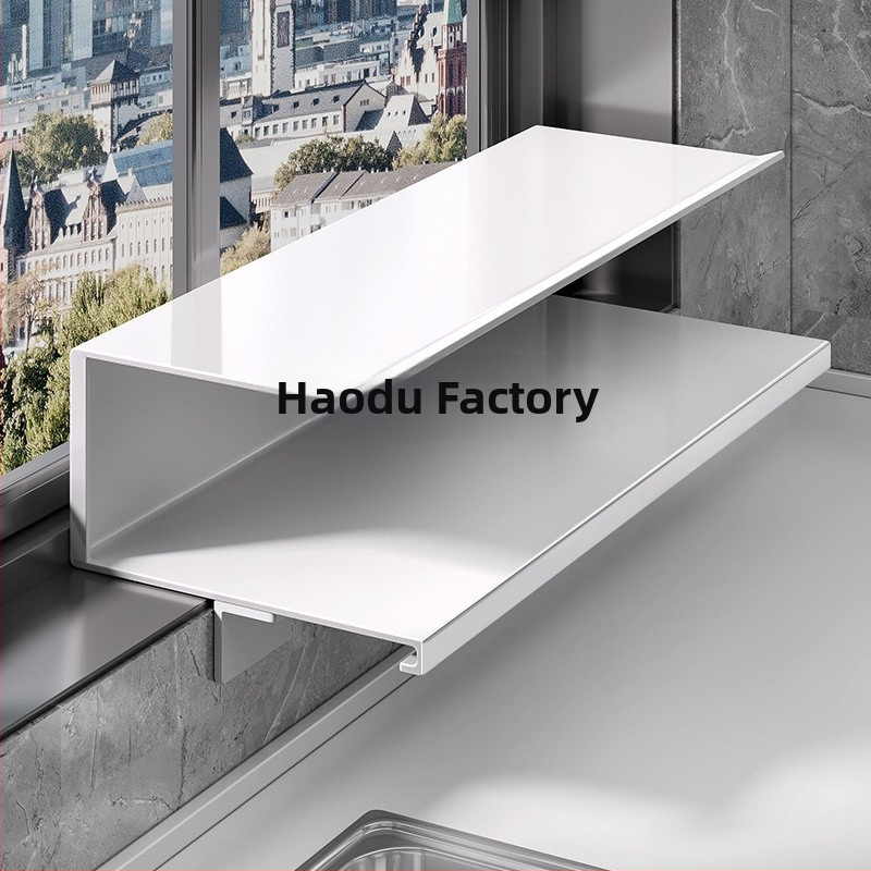 Löögivaba köögi aknalaua pikendusplaadi hoiuriiul, tööpinna laiendatud akna magnetiline vaheseina pikendus, kahekihiline hoiuriiul