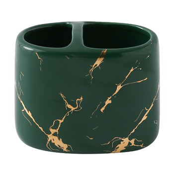 Euroopa stiilis moodne tekiga hoiustatav hambaharjahoidja majapidamise vannitoas marmormustriga keraamiline kosmeetiline paarile mõeldud hambaharja tass