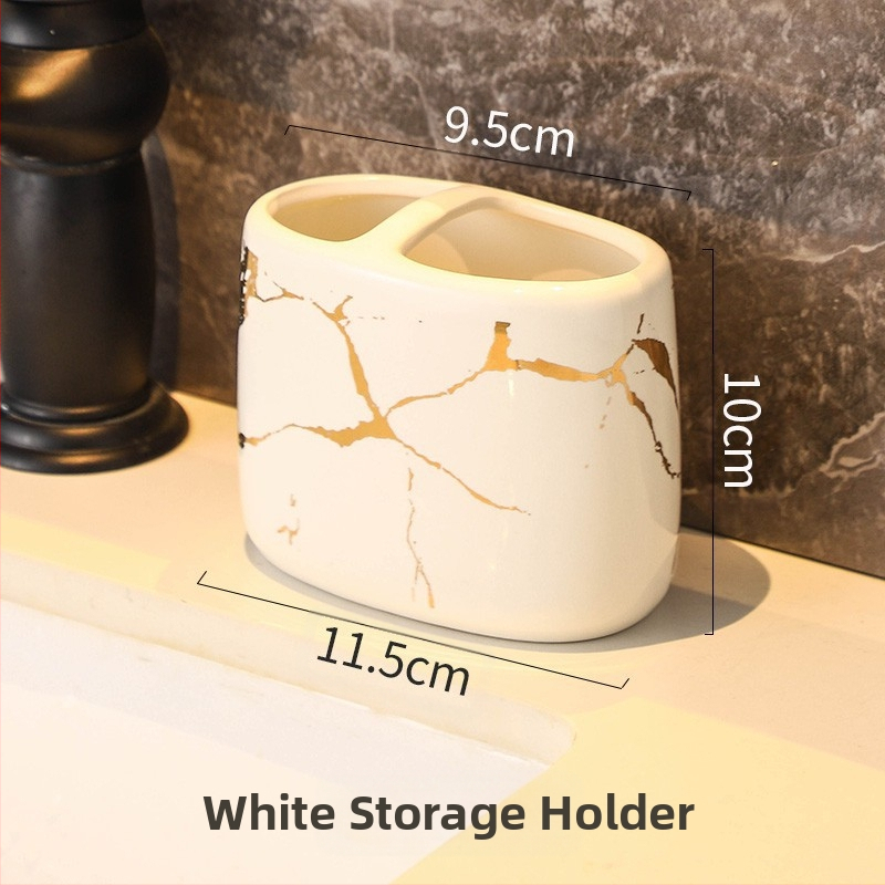 Euroopa stiilis moodne tekiga hoiustatav hambaharjahoidja majapidamise vannitoas marmormustriga keraamiline kosmeetiline paarile mõeldud hambaharja tass